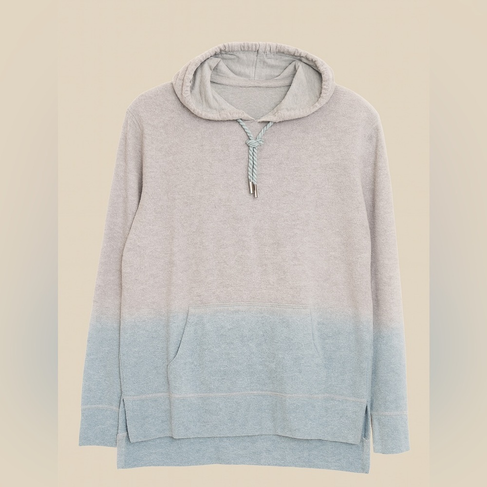 Vintage Havana Ombre Hoodie Size Medium Pastel Pink Blue Brushed Sweatshirt
